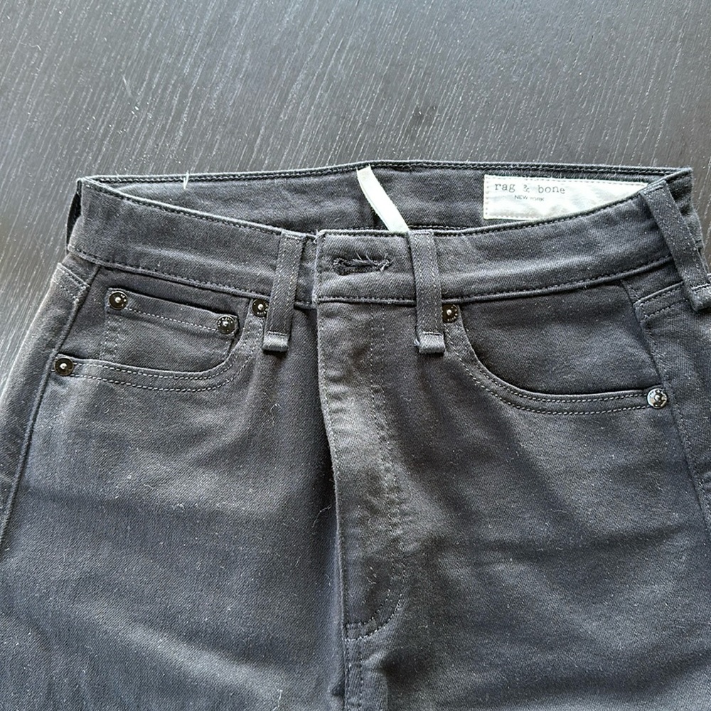 Rag & bone Nina High Rise Ankle Cigarette Jean in Black